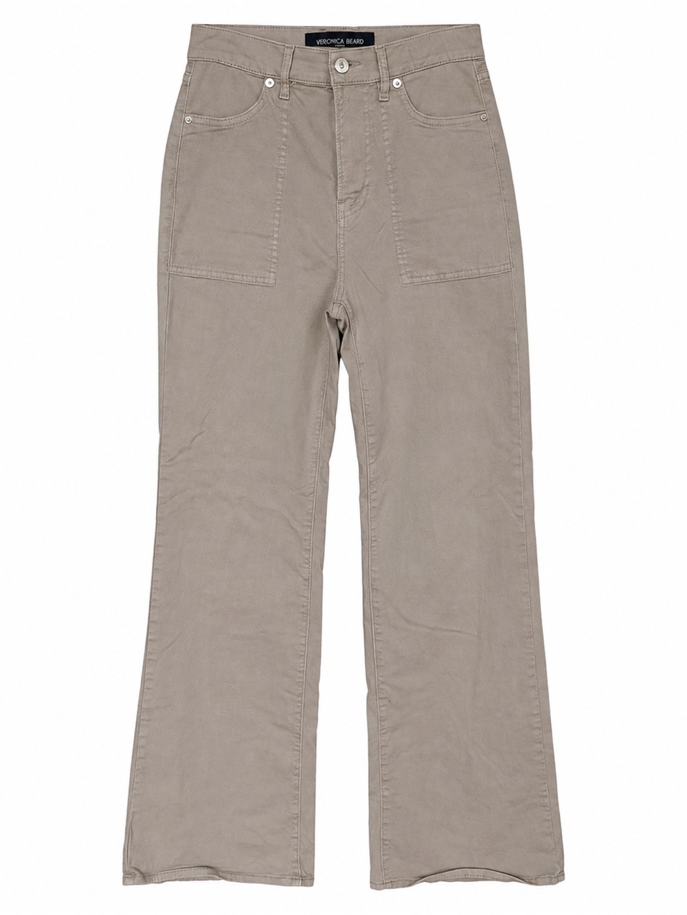 Veronica Beard Women's Taupe Boot Cut Utility Pants